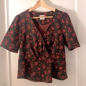 Anthropologie Meadow Rue peplum top